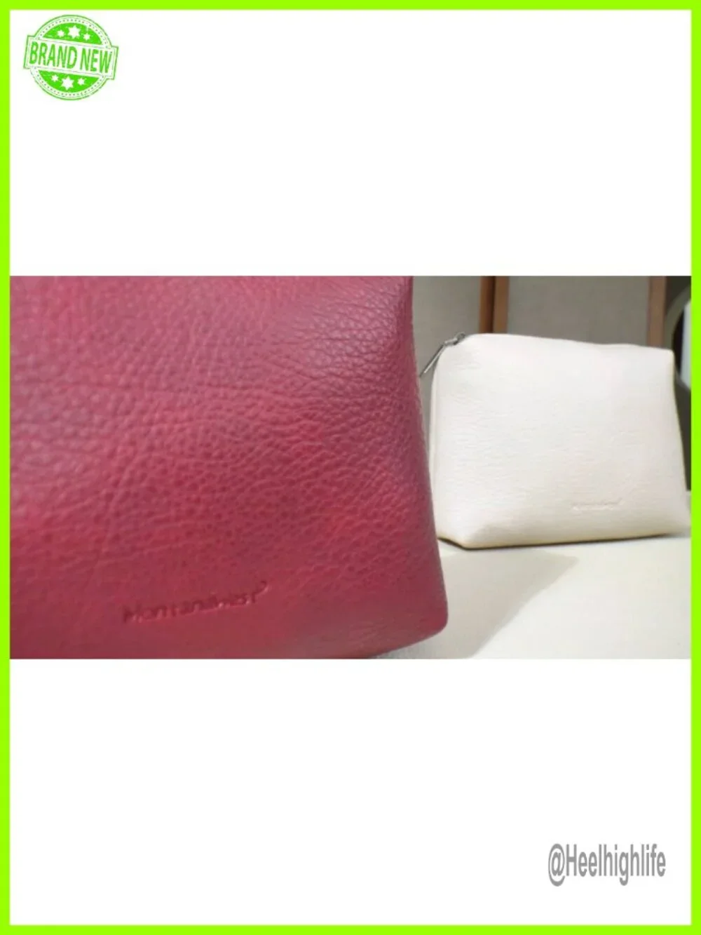 Faux Leather Hobo Bag with Magnetic Closure and Pouch